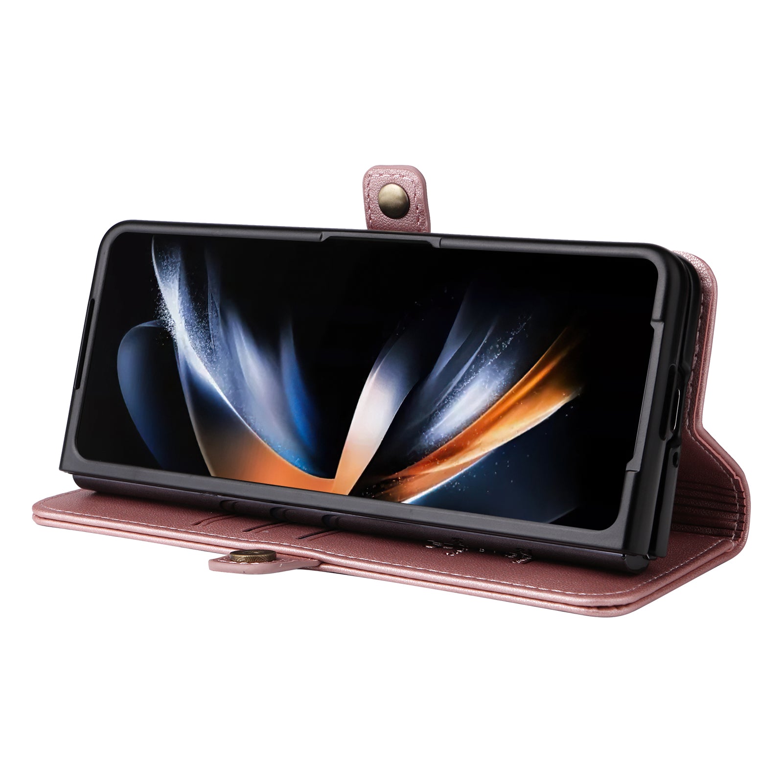 YIKATU YK- 001 for Samsung Galaxy Z Fold6 5G Case PU Leather Strong Magnetic Flip hone Cover - Rose Gold YIKATU YK- 001 for Samsung Galaxy Z Fold6 5G Case PU Leather Strong Magnetic Flip hone Cover - Rose Gold